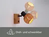 Wandstrahler innen 1 flammig Holzlampe mit Rattanschirm Produktbild-Vorschau 7