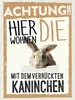 vianmo Holzschild 40x30 cm Tiere Achtung hier Kaninchen Produktbild-Vorschau 1