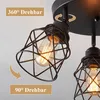 Deckenlampe Retro Drehbar, Deckenleuchte mit 3 LED-Birne Produktbild-Vorschau 2