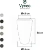 Vyveo - Vase Nalou - Gold metallic - 55x86 Produktbild-Vorschau 3