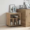 vidaXL Mobilný podstavec Artisan dub 60x45x60 cm materiál Náhľad obrázku produktu 2