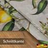 Tischdecke 100x100cm Rund Grau abwaschbar Madrid Stoff Premium Mediterran Zitrone mit, Ansicht 3 Produktbild-Vorschau