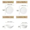 10,25 Zoll Essteller, 8,25 Zoll Dessertteller, 1020ML Suppenteller, 840ML Schale Voir les images du produit