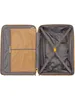 The inside of an open yellow suitcase. Produktbild-Vorschau