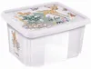 A clear, studio shot of a white plastic storage box with a lid featuring a colorful Bambi-themed illustration. Náhled obrázku produktu