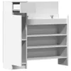 vidaXL Armoire à chaussures blanche 100,5x28x100 cm Bois Voir les images du produit 4