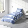 Bettwäsche 135x200 cm Maritim Anker Heimat Gestreift blau Produktbild-Vorschau 3