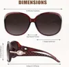 GQUEEN Occhiali da sole polarizzati oversize da donna Anteprima dell’immagine prodotto 5
