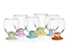6 Gläser mit bunten Füßen 250ml Wassergläser Saftgläser Produktbild-Vorschau 2