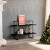 The Living Store Bücherregal 2 Böden Schwarz 100x30x70 cm Produktbild-Vorschau 4