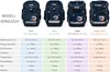 A comparison chart of different Ergobag backpack models, showing their specifications. Produktbild-Vorschau