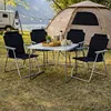 XL 5-teiliges Campingmöbel Set Alu mit Tragegriff Camping 80x60x68cm Schwarz Produktbild-Vorschau