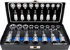 A set of Torx sockets in a black metal case, with the lid open showing diagrams of the different socket sizes and their corresponding Torx sizes. Anteprima dell’immagine prodotto