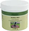 A white plastic tub of root remover product with a label showing the brand, product name, and an image of the product being used on a tree stump. Produktbild-Vorschau