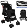 Klappbar Hundewagen 2 in 1 Hundebuggy Bis 20kg,Pet Stroller Produktbild-Vorschau 6