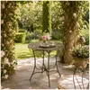 Gartentisch Lily Ø 70 x H 75 cm mit Zierornamenten Produktbild-Vorschau 2