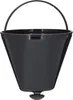 A black coffee filter basket with a handle, isolated on a white background. Voir les images du produit