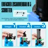 An instructional image showing how to assemble a juicer in three steps. Produktbild-Vorschau