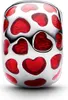 PANDORA Moments Clip-Charm Herzen, 925er Silber, Emaille Produktbild-Vorschau 5