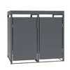 DEGAMO Mülltonnenbox 2er ULM 132x80x124cm mit Pfanzkasten,  Produktbild-Vorschau 2