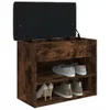vidaXL Panca per scarpe in rovere fumé 62x32x50 cm Anteprima dell’immagine prodotto 4