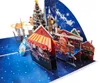 3D pop-up vianočná pohľadnica "Vianočný trh s kolotočom" Náhľad obrázku produktu 3