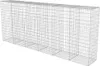 vidaXL Gabionenwand mit Abdeckung Verzinkter Stahl Produktbild-Vorschau 4