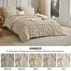 Seersucker Bettwäsche 220x240cm Kariert Beige 3tlg. Set mit Produktbild-Vorschau 7