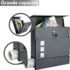 Monzana Boîte aux lettres murale XXL acier zingué Voir les images du produit 1