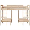 vidaXL Dreifach-Etagenbett 140x200/70x140 cm Massivholz Produktbild-Vorschau 4