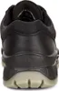 The back view of a black leather Ecco Track 25 men's shoe. Produktbild-Vorschau
