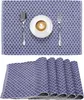 JEMIDI 6er Set Tischset gerippt Rautenmuster - 6 Tischsets Produktbild-Vorschau 1