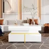 okwish Couchtisch quadratischer, Hochglanz Beistelltisch Produktbild-Vorschau 4