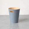 Umbra Abfalleimer Woodrow, Papierkorb, Holz, Schieferblau, Anteprima dell’immagine prodotto 2