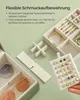 SONGMICS Schmuckkästchen 2 Ebenen, Schmuckkasten mit Griff, Produktbild-Vorschau 4