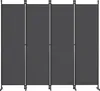 UISEBRT Paravent 4-flügelig Klein 200x180cm Schwarz, Produktbild-Vorschau 1