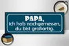 Holzschild Spruch 27x10cm Papa nachgemessen du großartig Produktbild-Vorschau 3