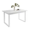 ARTON II ausziehbarer Tisch 140 cm Weiß, Weißmetall U-Beine Produktbild-Vorschau 3