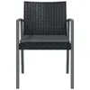 Gartenstühle mit Kissen 4 Stk. Schwarz 56,5x57x83cm Poly Produktbild-Vorschau 4