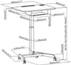 Scrivania sit-stand mobile - tavolino per laptop - Anteprima dell’immagine prodotto 7