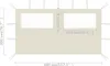 vidaXL Padiglione parete laterale con finestre 4x2 m crema Anteprima dell’immagine prodotto 5