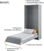 Schrankbett 90 x 200 Vertikal CP-03 Grau LENART CONCEPT PRO Produktbild-Vorschau 4