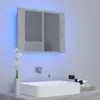 vidaXL Szafka z lustrem łazienkowym LED betonowa szara Podgląd zdjęcia produktu 3
