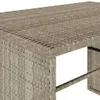 3-tlg. Garten-Essgruppe mit Kissen Hellgrau Poly Rattan Produktbild-Vorschau 10