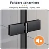 SONNI Cabina doccia nera 80x90x195cm porta a battente porta Anteprima dell’immagine prodotto 13