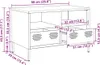 vidaXL Szafka pod TV musztardowy żółty 68x39x43,5 cm Stal Podgląd zdjęcia produktu 8