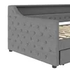 Schlafsofa 90x200 Grau – LED-Beleuchtung, USB, ausziehbares Produktbild-Vorschau 26