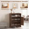 COSTWAY Schuhschrank im Landhausstil mit Türen, 70 x 35 x Produktbild-Vorschau 6