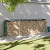 vidaXL Koš na dřevo zelený 300 x 45 x 100 cm Pozinkovaná Náhled obrázku produktu 2