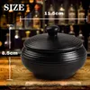 Aschenbecher Schwarzer Retro Keramikaschenbecher mit Produktbild-Vorschau 8